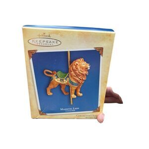 Hallmark Majestic Lion‎ Carousel Ride Keepsake Ornament 2004 1st in Series